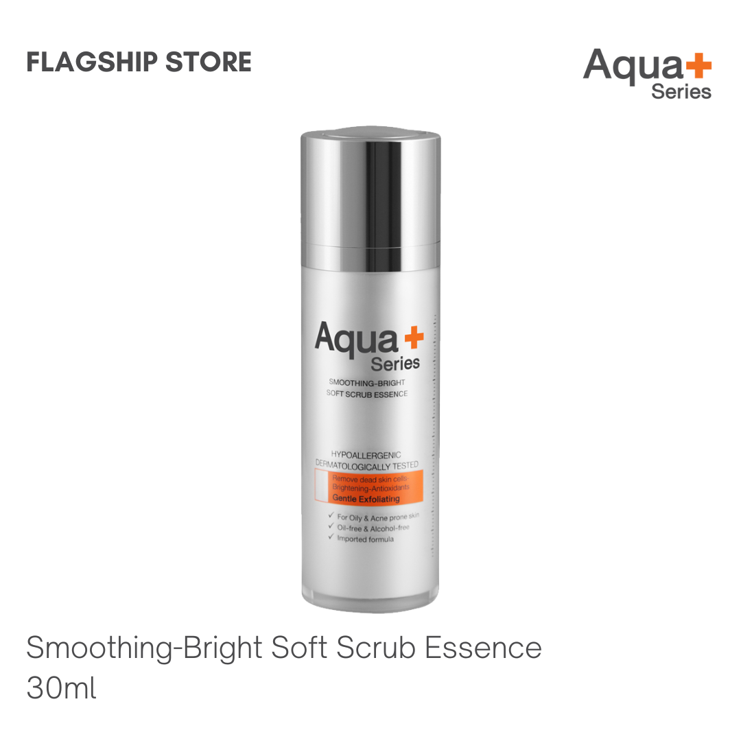 Aqua+ Series Smoothing Bright Soft Scrub Essence 30ml.